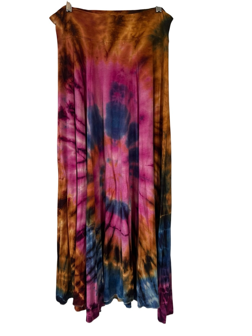Blue Gecko tie dye maxi skirt